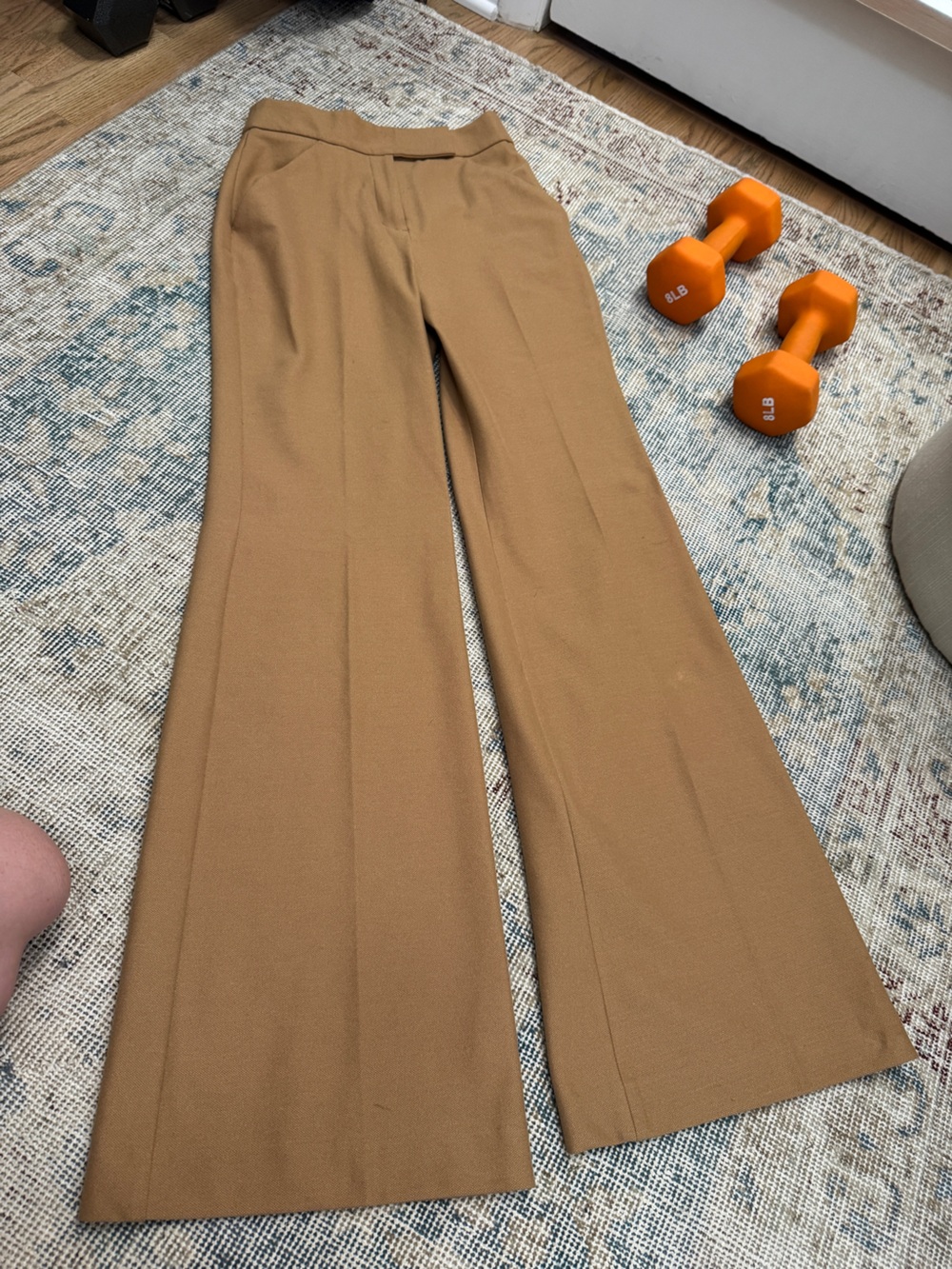 Express Women’s Flare Leg Pants in Camel - Picture 4 of 10